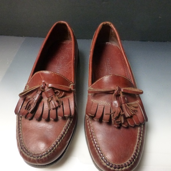 Cole Haan kiltie tassell loafers brown 11 med